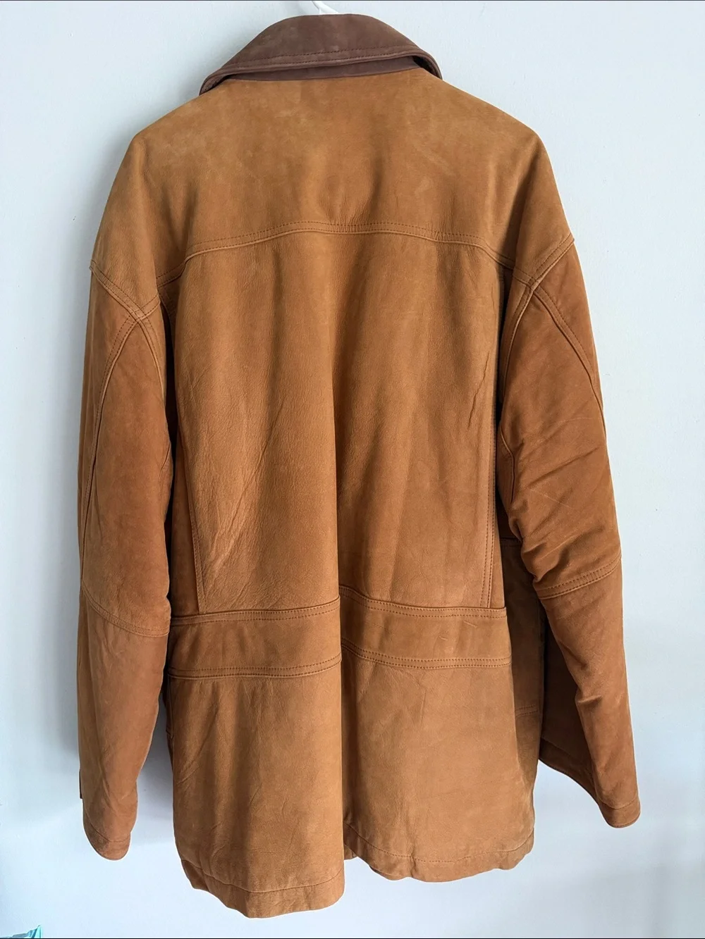 Vintage Stone Mountain Suede  leather Field Jacket in Chestnut